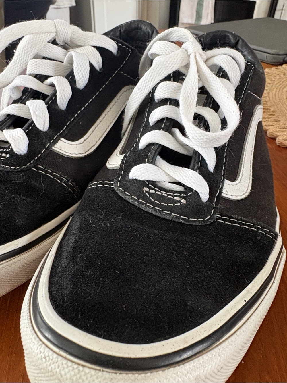 Vans Black and White Old Skool Skate Sneakers